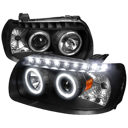 Spec-D Tuning 05-07 Ford Escape Projector Headlight Black Housing 2LHP-ECAP05JM-RS
